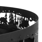 Brasero de jardin Forest bol à feu design laser de forêt - 80m de diamètre en acier 2mm épaisseur