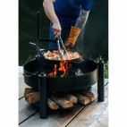 Brasero de jardin Montana X - bûcher intégré et grille - 60cm de diamètre