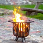 Brasero panier à feu Verona - design un peu antique - grille de cuisson pour vos aliments