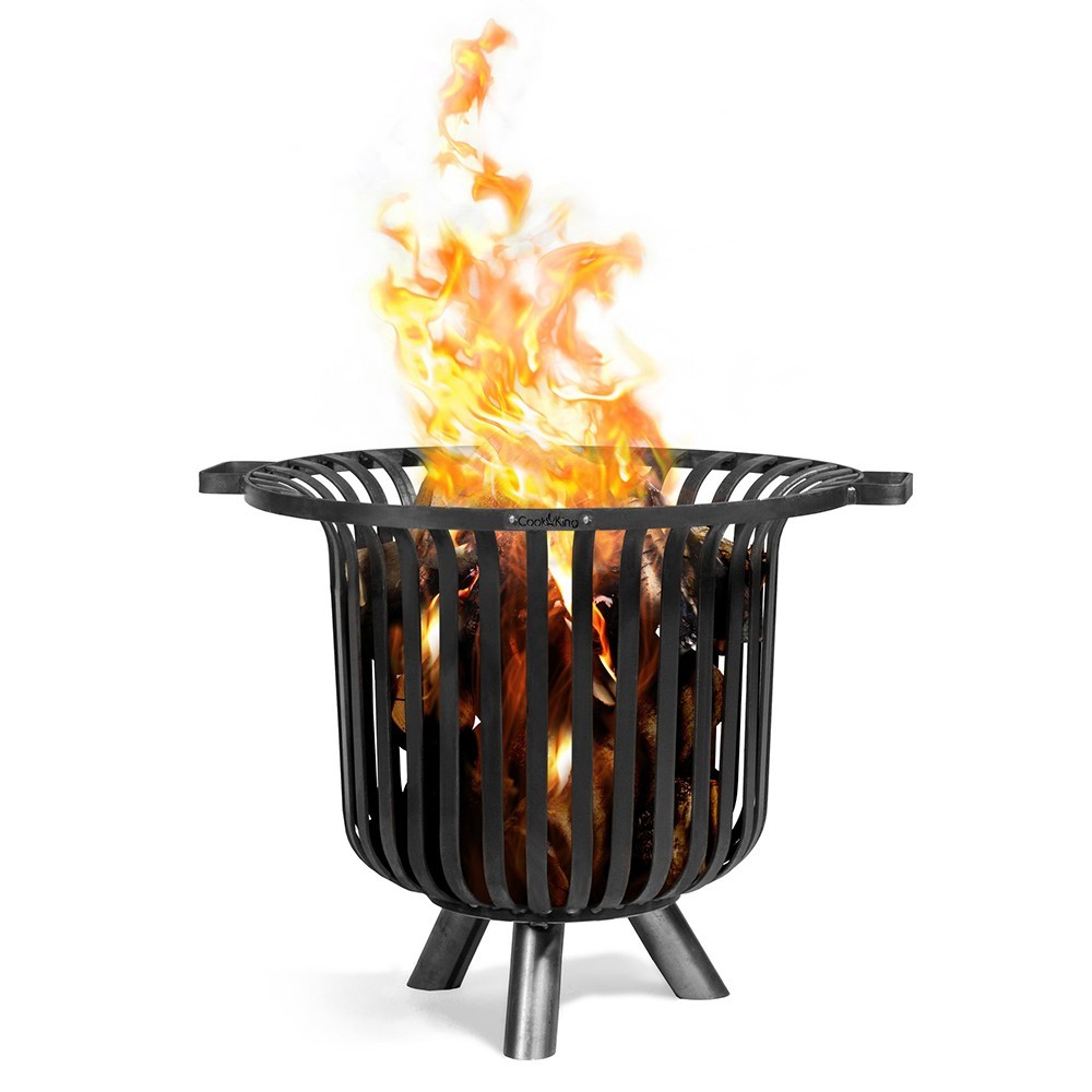 Brasero panier à feu Verona - design un peu antique - grille de cuisson pour vos aliments