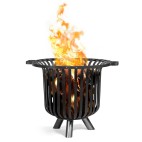 Brasero panier à feu Verona - design un peu antique - grille de cuisson pour vos aliments