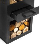 Cheminée Rosa élégante et pratique pour une cuisson au feu de bois