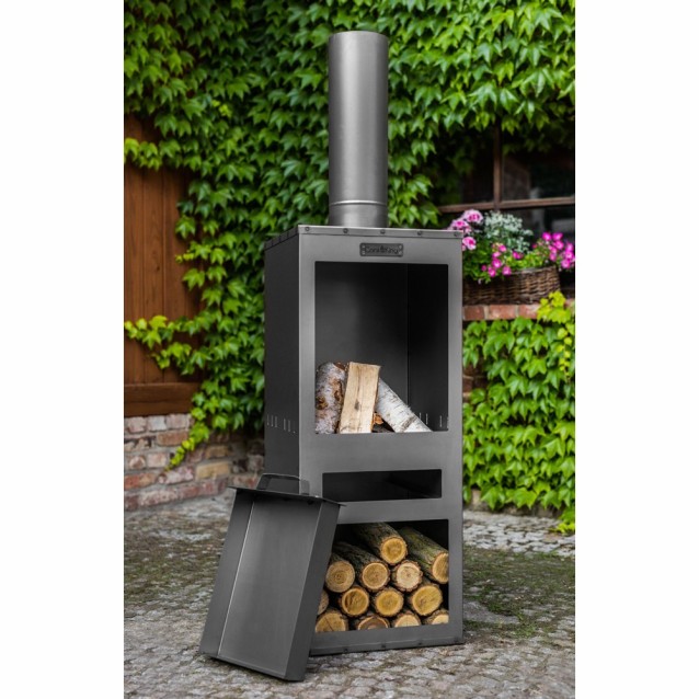 Cheminée Rosa élégante et pratique pour une cuisson au feu de bois