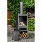 Cheminée Rosa élégante et pratique pour une cuisson au feu de bois