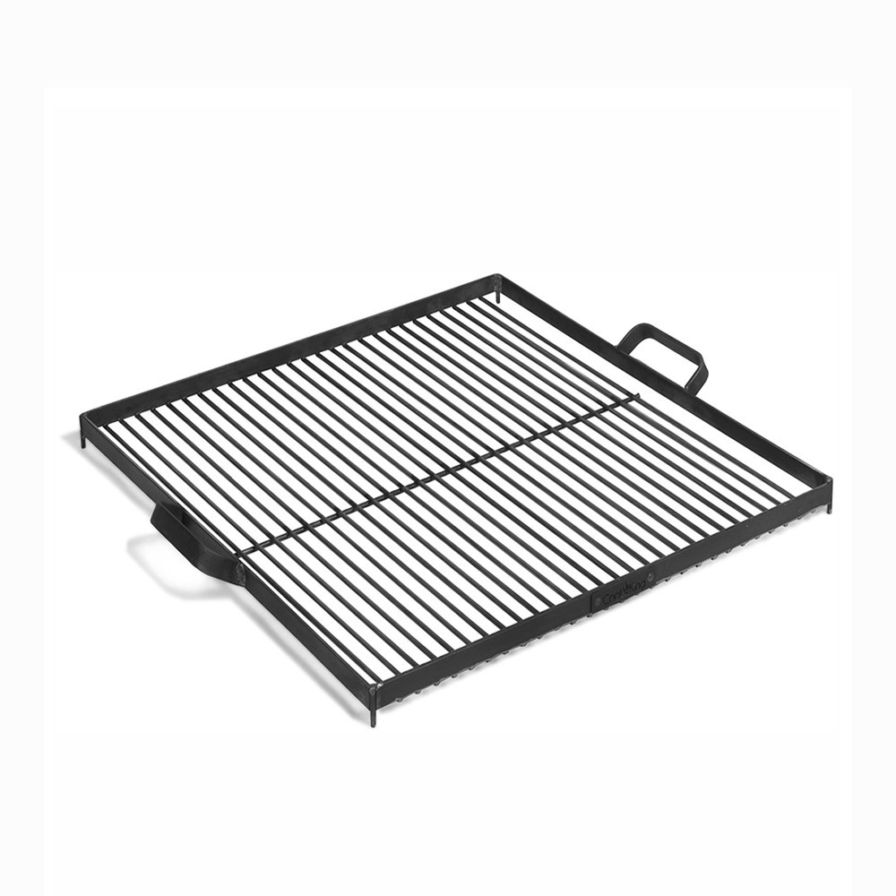 Grille cuisson carrée en acier avec poignées pour brasero de 60cm