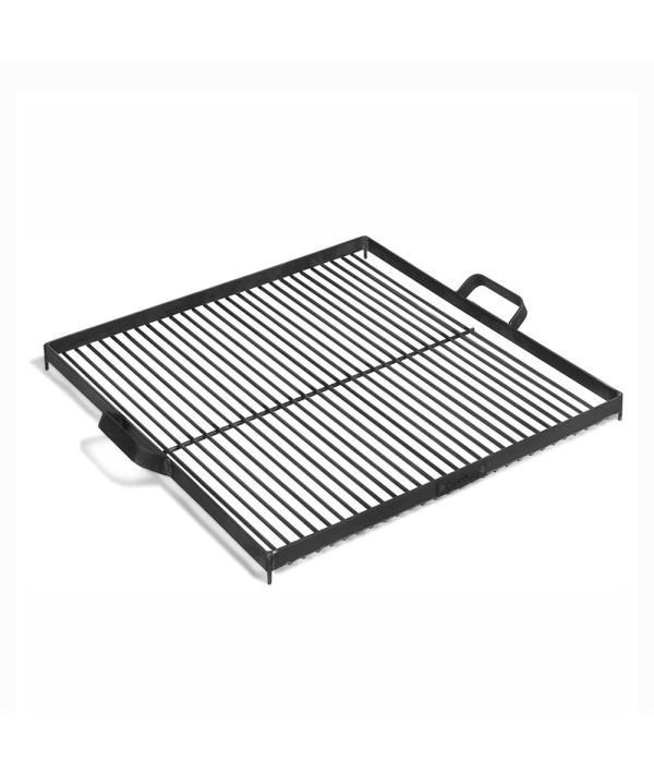 Grille de cuisson carrée en acier avec poignées pour brasero de 70cm