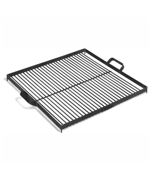 Grille de cuisson carrée en acier avec poignées pour brasero de 80cm