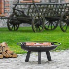Grille cuisson carrée en acier avec poignées pour brasero de 60cm