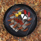 Grille cuisson carrée en acier avec poignées pour brasero de 60cm