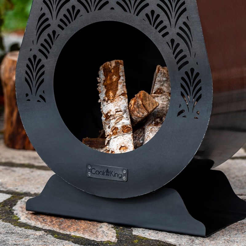 La cheminée d'extérieur Ankara souligne la beauté d'un feu de bois