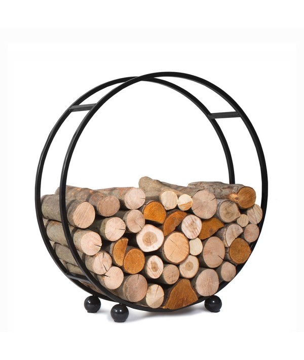 Porte-bûches Daisy de forme ronde 80cm de diamètre pour empiler votre bois - moderne et élégant