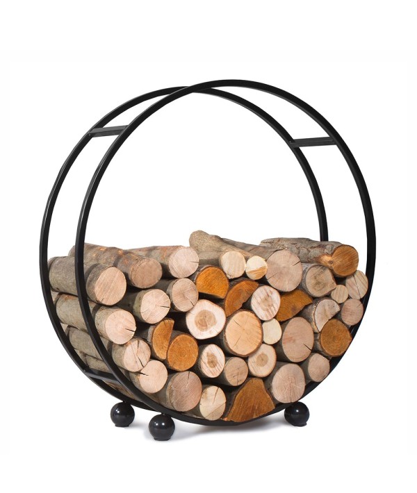 Porte-bûches Daisy de forme ronde 100cm de diamètre pour empiler votre bois - moderne et élégant
