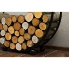 Porte-bûches Daisy de forme ronde 80cm de diamètre pour empiler votre bois - moderne et élégant