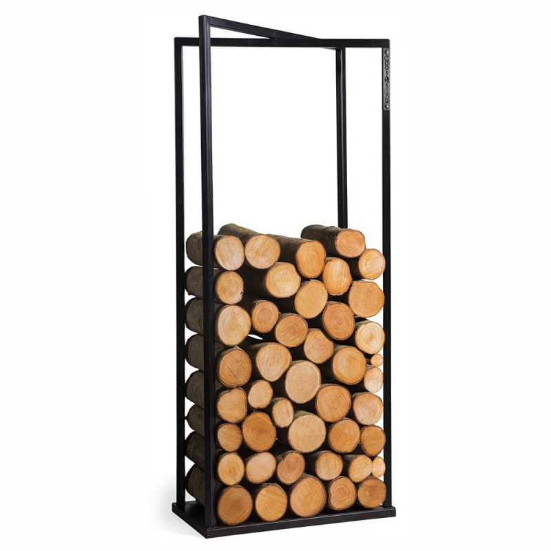 Porte-bûches Luis rectangulaire 120cm de hauteur pour une utilisation intérieur ou extérieur