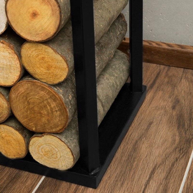 Porte-bûches Luis rectangulaire 120cm de hauteur pour une utilisation intérieur ou extérieur