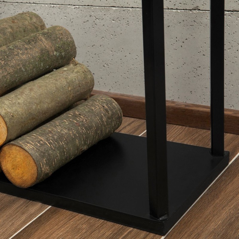 Porte-bûches Luis rectangulaire 120cm de hauteur pour une utilisation intérieur ou extérieur