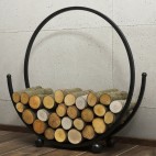 Porte-bûches circulaire Spiral de 80cm de diamètre - fonctionnel et esthétique - hauteur 82cm