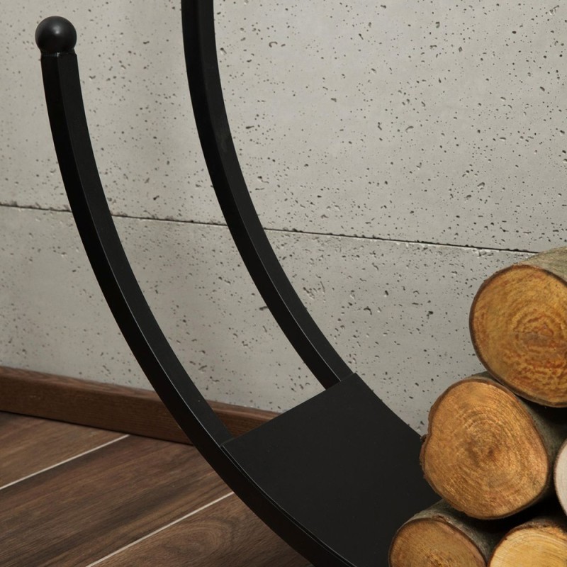 Porte-bûches circulaire Spiral de 80cm de diamètre - fonctionnel et esthétique - hauteur 82cm