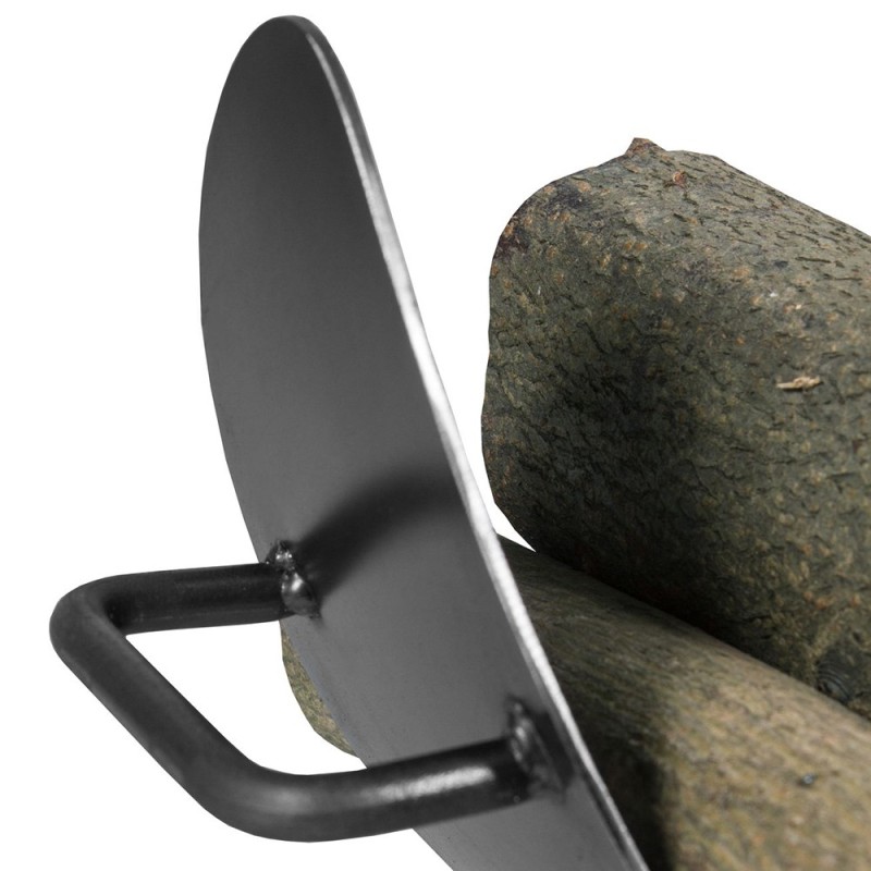 Porte-bûches Mila pour brasero - acier robuste 3mm épaisseur - design original