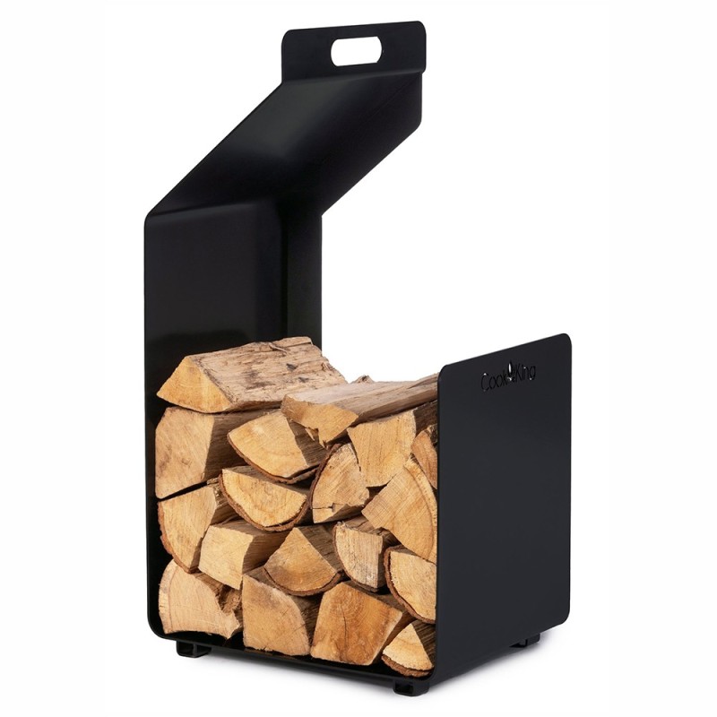 Porte-bûches Segal acier 3mm d'épaisseur - design élégant et sobre - pour braséros et cheminées