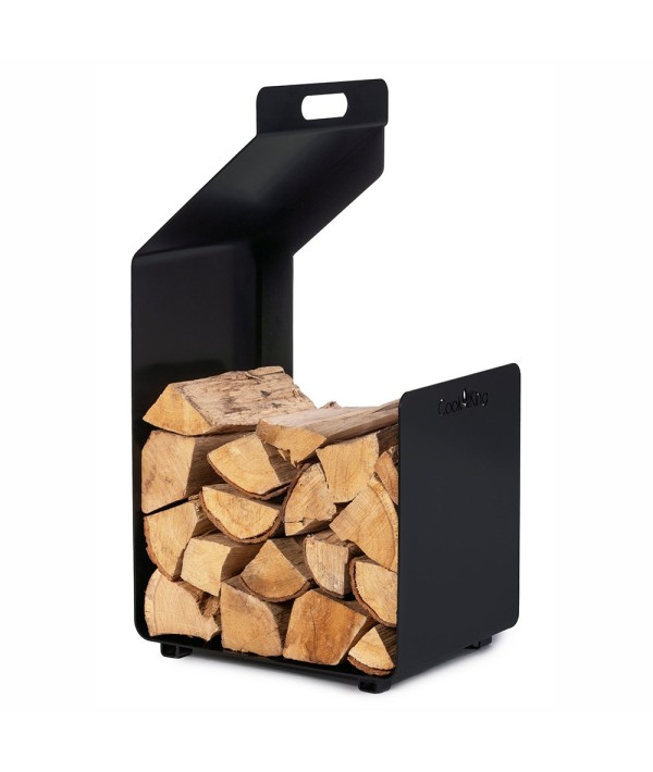 Porte-bûches Segal acier 3mm d'épaisseur - design élégant et sobre - pour braséros et cheminées