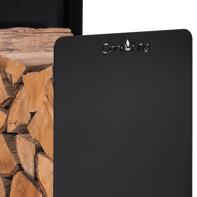 Porte-bûches Segal acier 3mm d'épaisseur - design élégant et sobre - pour braséros et cheminées