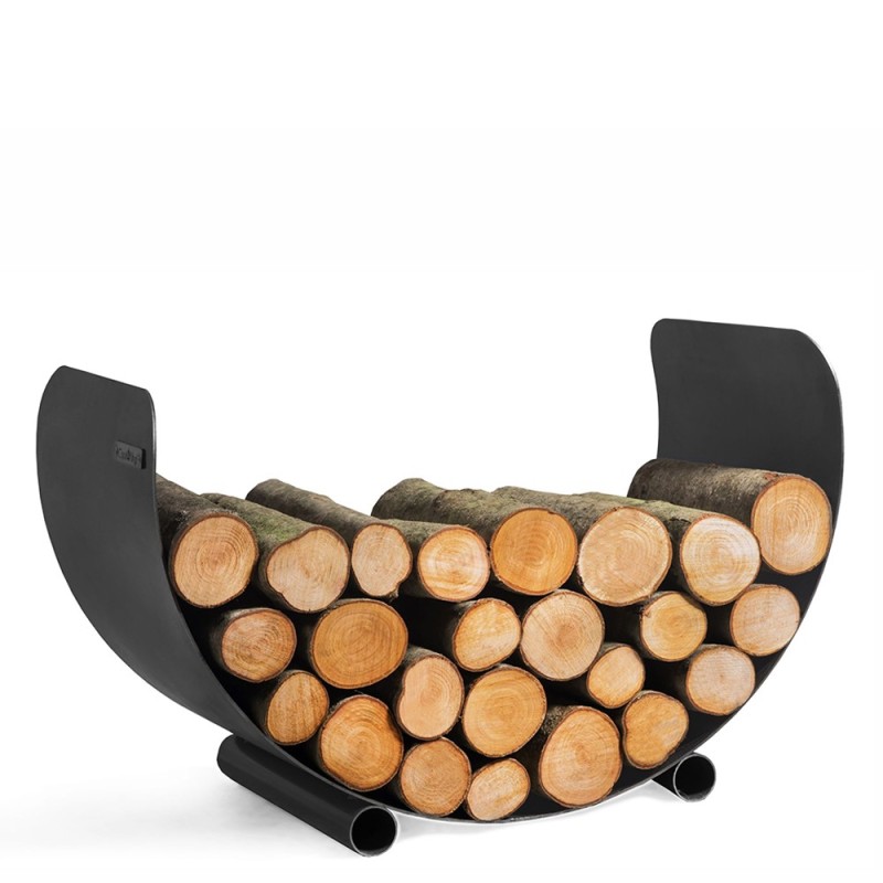 Porte-bûches Turyn en acier pour brasero et barbecue - moderne et pratique
