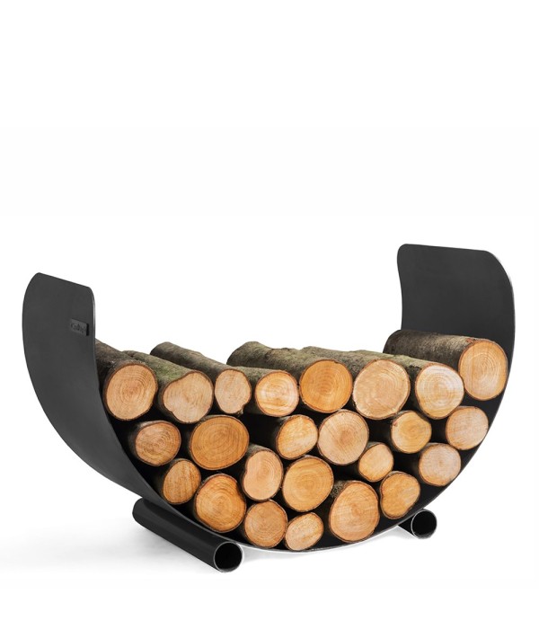 Porte-bûches Turyn en acier pour brasero et barbecue - moderne et pratique