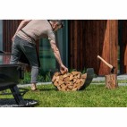 Porte-bûches Turyn en acier pour brasero et barbecue - moderne et pratique