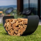 Porte-bûches Turyn en acier pour brasero et barbecue - moderne et pratique