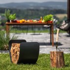 Porte-bûches Turyn en acier pour brasero et barbecue - moderne et pratique