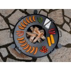Plaque pour braséro de 78cm de diamètre avec 4 poignées et grille de cuisson 37cm