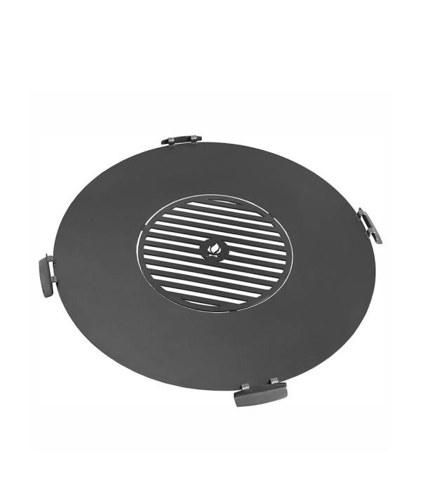 Plaque pour braséro de 78cm de diamètre avec 4 poignées et grille de cuisson 37cm