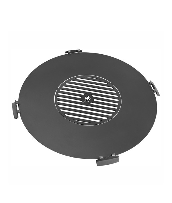 Plaque pour braséro de 82cm de diamètre avec 4 poignées et grille de cuisson 37cm