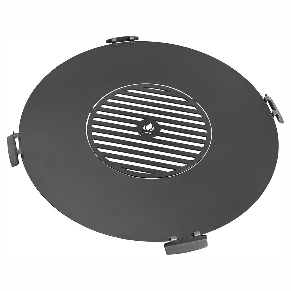 Plaque pour braséro de 102cm de diamètre avec 4 poignées et grille de cuisson 47cm