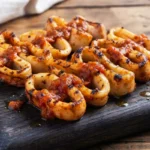 Recette d'anneaux de calamar grillés à la tomate