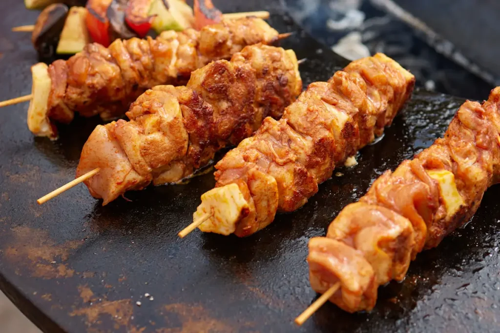 Recette de brochettes de dinde au brasero