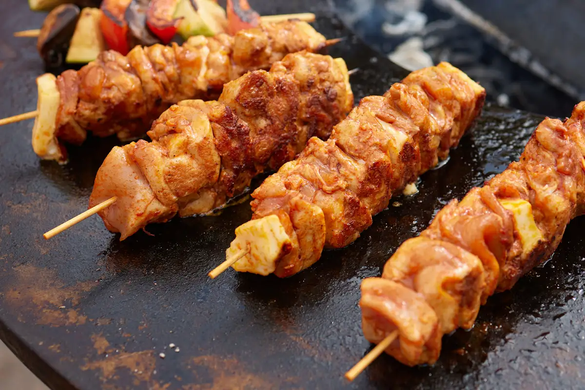 Recette de brochettes de dinde au brasero