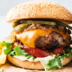 Recette de cheeseburger traditionnel au barbecue / brasero plancha