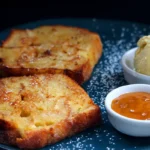 Recette de pain perdu : brioche, caramel au beurre salé et glace à la vanille