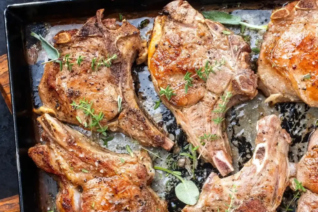 Recette de côtelettes de veau grillées aux olives