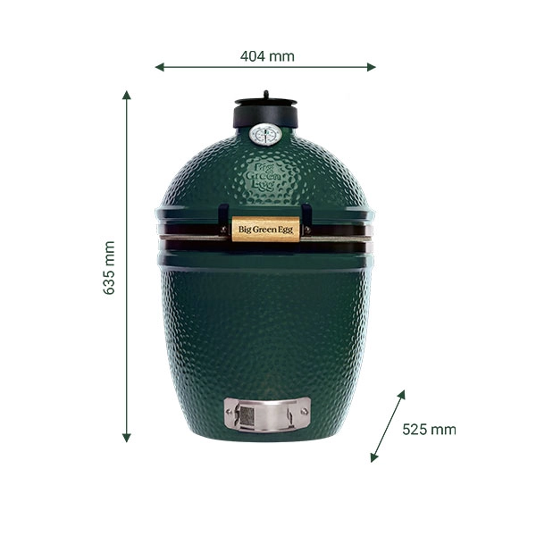le kamado small de big green egg a une taille réduite mais efficace