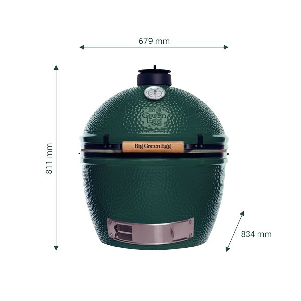 le modèle XLarge de big green egg permet de concocter des repas généreux