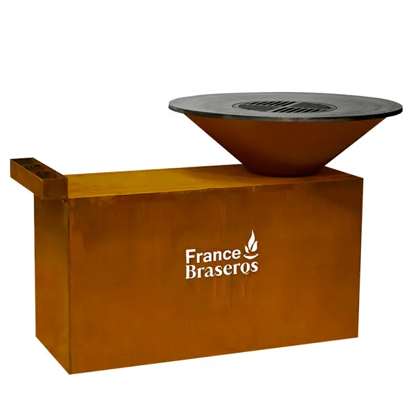 Nos braseros france braseros sont fabriqués en acier corten, gage de robustesse et de longévité