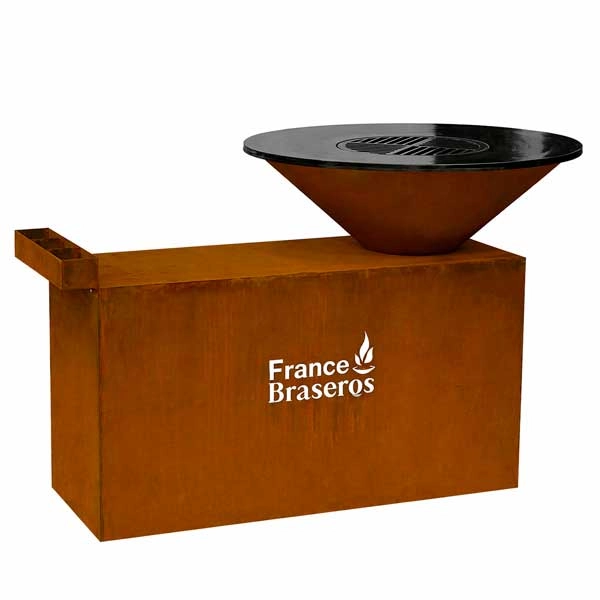 Nos braseros france braseros sont fabriqu&eacute;s en acier corten, gage de robustesse et de long&eacute;vit&eacute;