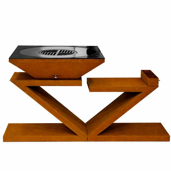 Nos braseros france braseros sont fabriqu&eacute;s en acier corten, gage de robustesse et de long&eacute;vit&eacute;