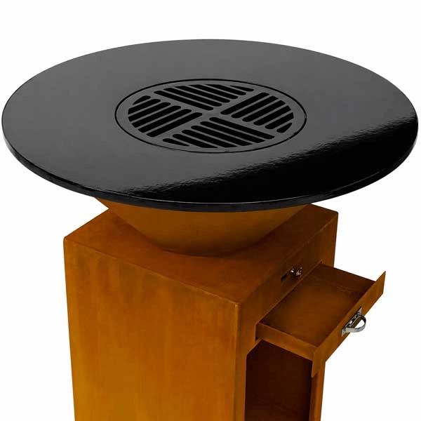 Nos braseros france braseros sont fabriqu&eacute;s en acier corten, gage de robustesse et de long&eacute;vit&eacute;